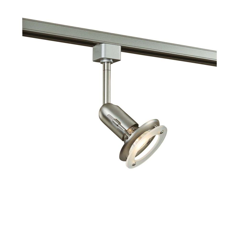 Transitional Gu10 Hampton Bay Lighting The Home Depot 1 Light Brushed Steel Linear Track Lighting Fixture