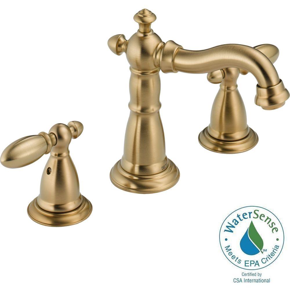 Delta Victorian 8 in. Widespread 2Handle HighArc Bathroom Faucet in