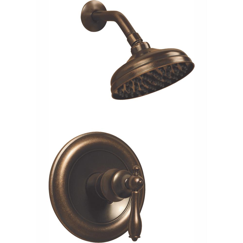 Glacier Bay Estates Single Handle 1 Spray Shower Faucet In Heritage Bronze Valve Included 1805