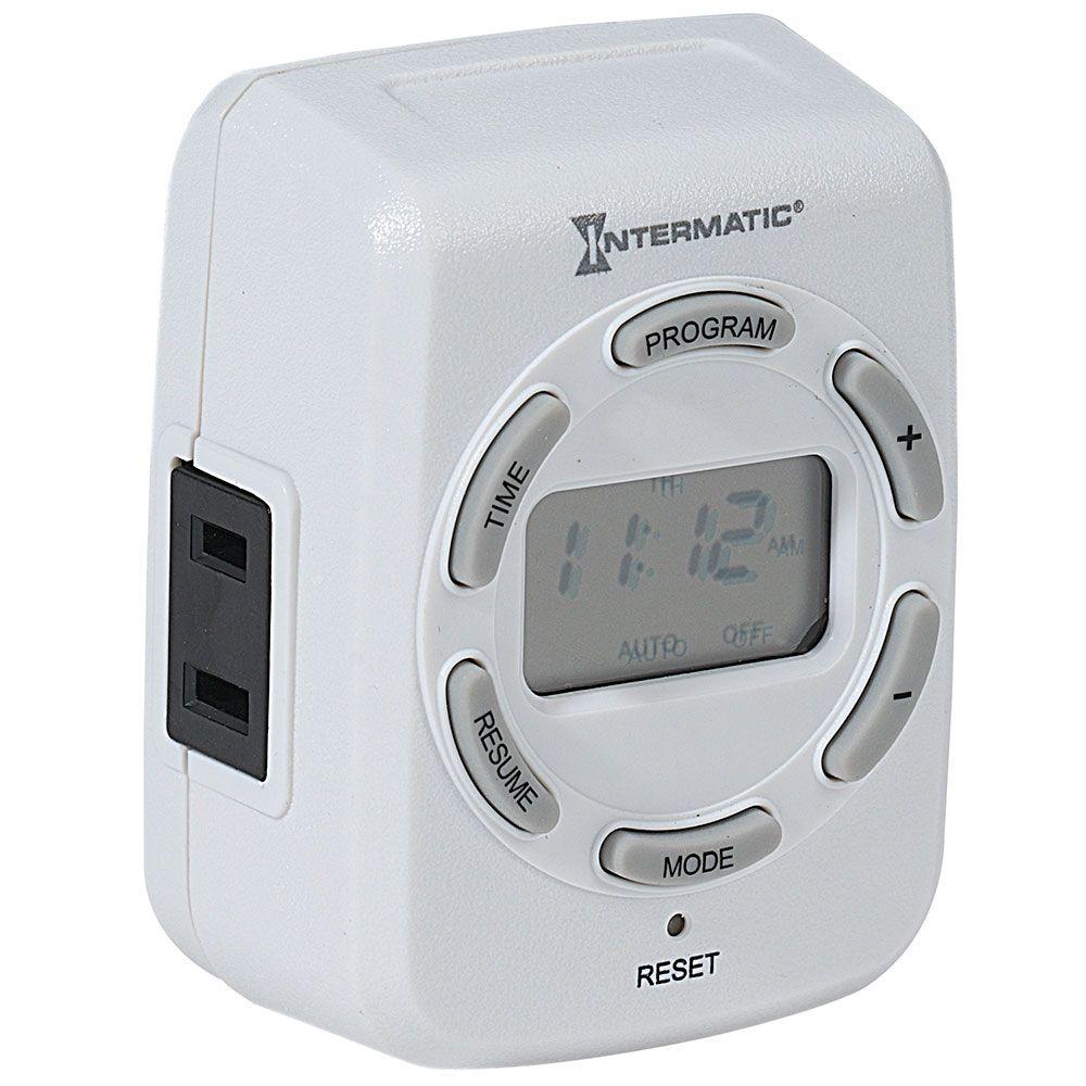 Intermatic 15 Amp PlugIn Digital Indoor Timer for Lights and