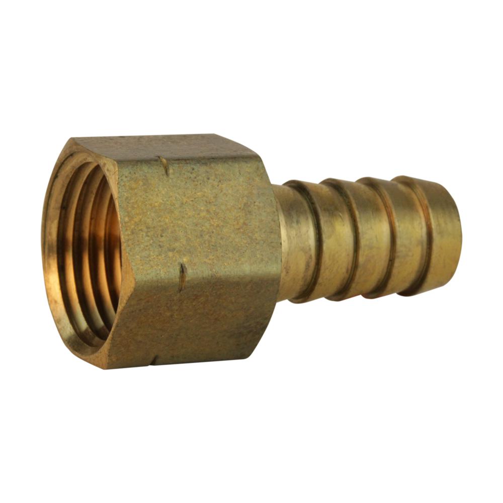Everbilt 1/4 in. x 1/4 in. FIP LeadFree Brass Hose Barb Adapter Fitting800209 The Home Depot