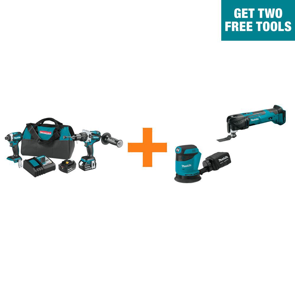 Makita 18Volt LXT LithiumIon Brushless Cordless Hammer Drill/Impact Driver Combo Kit (2Pc) w