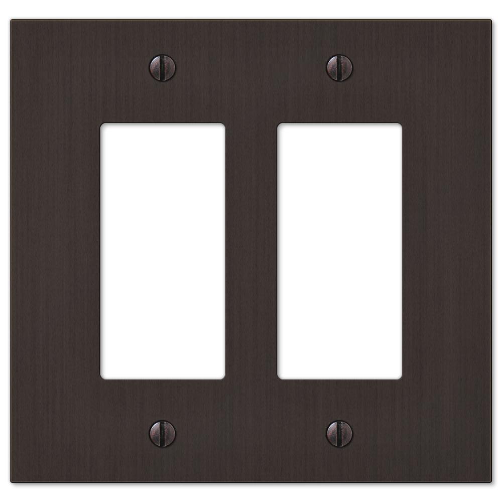 Amerelle Filigree 2 Decora Wall Plate Bronze 65RRDB The Home Depot   Bronze Amerelle Rocker Light Switch Plates 55rrdb 64 145 