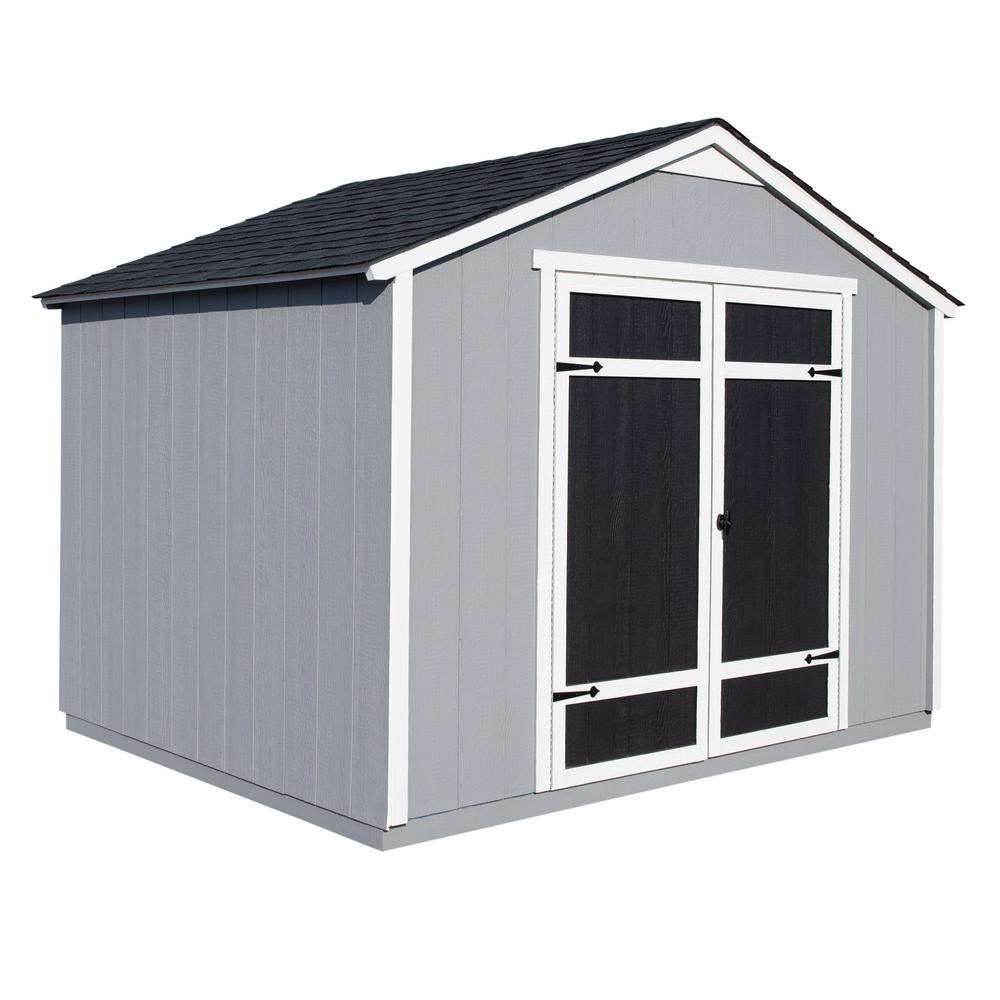 Handy Home Products Monarch 10 ft. x 8 ft. Wood Storage 