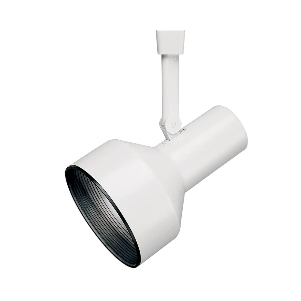 White Body Lazer Large Step Cylinder Track Lighting Head With Black Baffle White Body Lazer Large Step Cylinder Track Lighting Head With Black Baffle