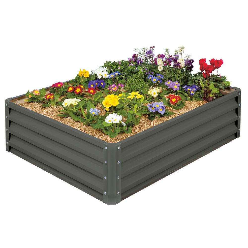 Stratco Raised Garden Bed Galvanized Metal Lg 18424 The Home Depot - Raised Garden Bed Galvanized Metal Stratco Raised Garden Bed Galvanized Metal Lg 18424 The Home Depot - Raised Garden Bed Galvanized Metal