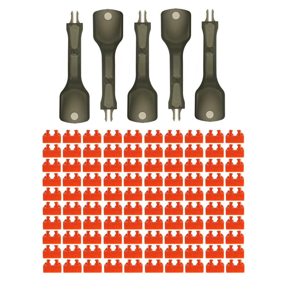 NTW netLock Locking LC Port/Dust Blocker with Black Removal Tool, Red