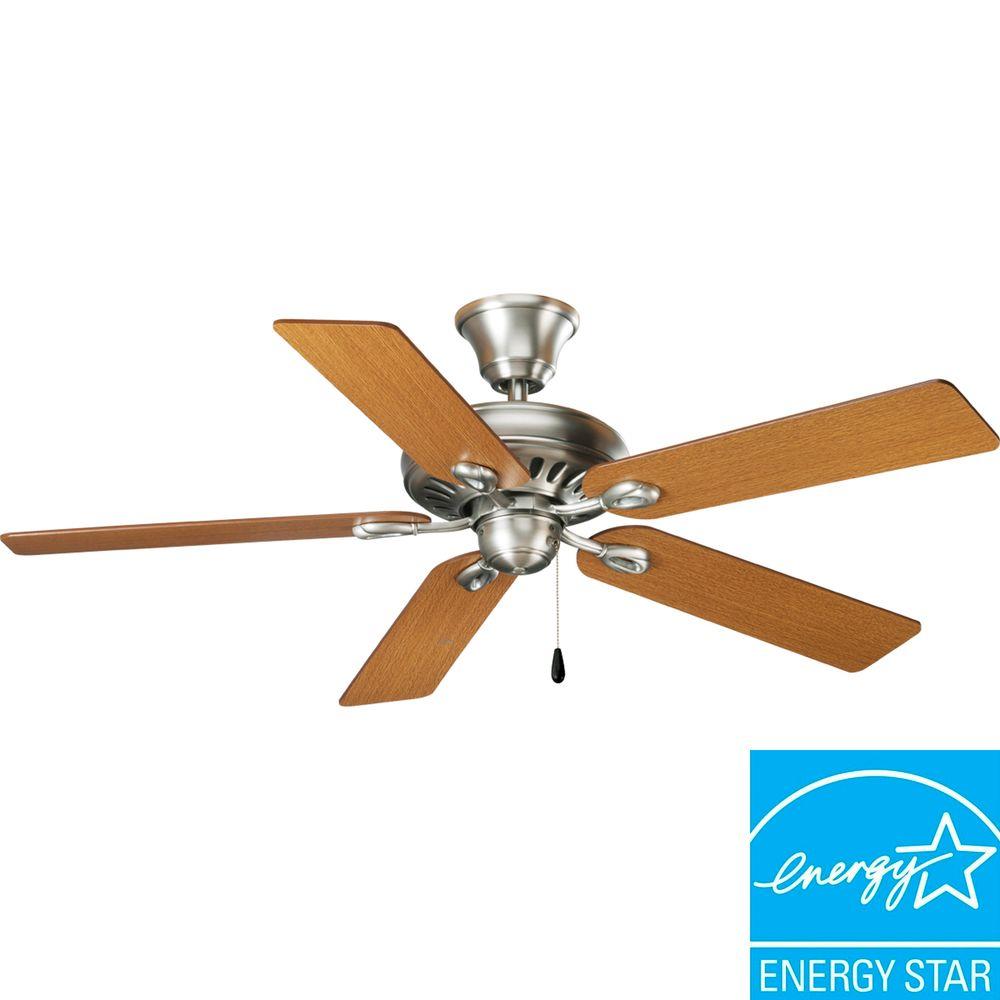 Progress Lighting North Park 52 in. Brushed Nickel Ceiling FanP253109 The Home Depot