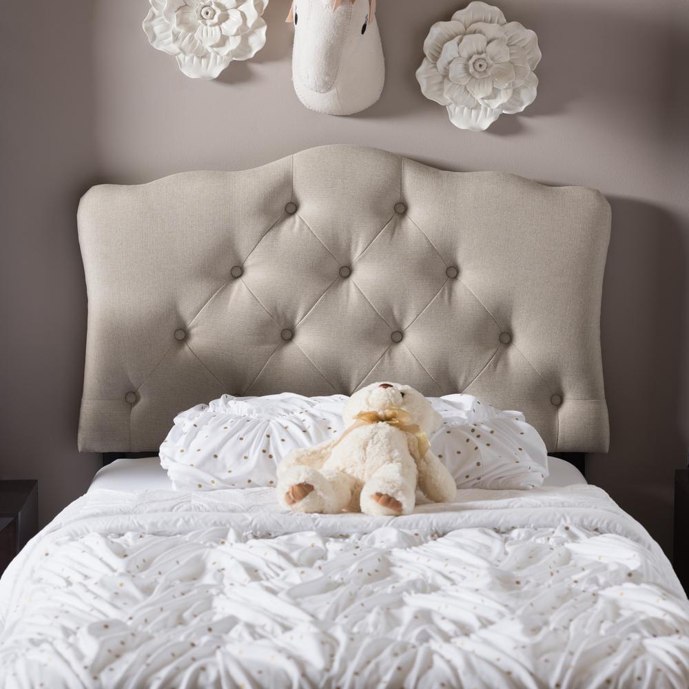Baxton Studio Rita Beige Queen Headboard288626422HD The Home Depot
