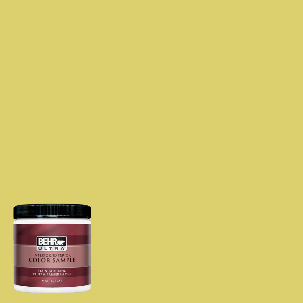 Behr Ultra 8 Oz P340 4 Lime Tree Matte Interior Exterior Paint And Primer In One Sample