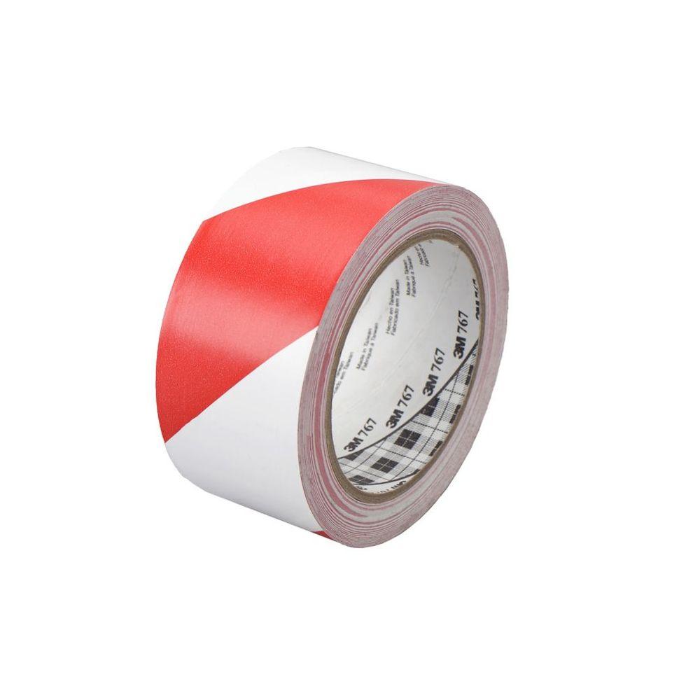 TEKK Protection 2 in. x 36 yd. Red and White Safety Stripe Tape767DC The Home Depot