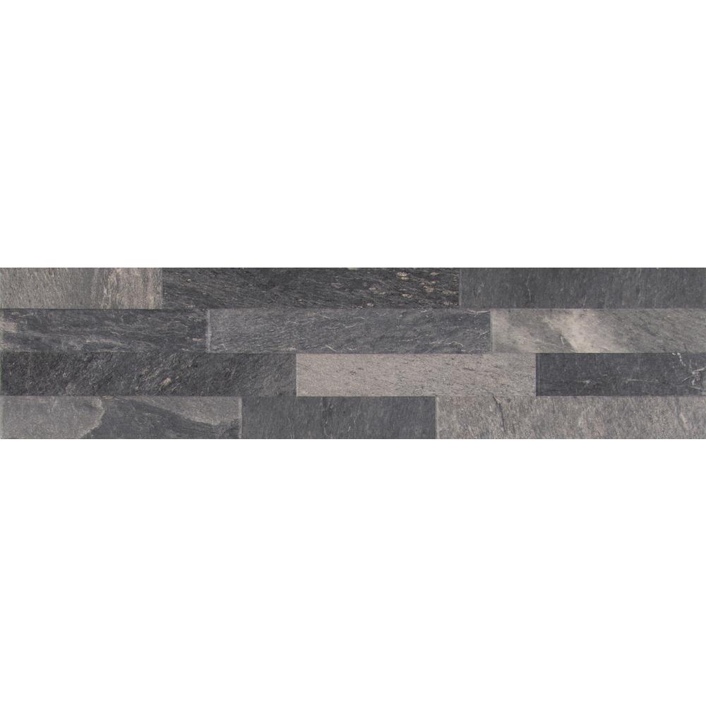 Msi Metallica Black 12 In X 24 Glazed Porcelain Floor And Wall