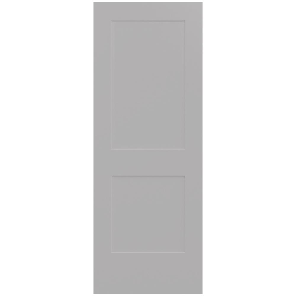 JELDWEN 30 in. x 80 in. Monroe Driftwood Painted Smooth Solid Core