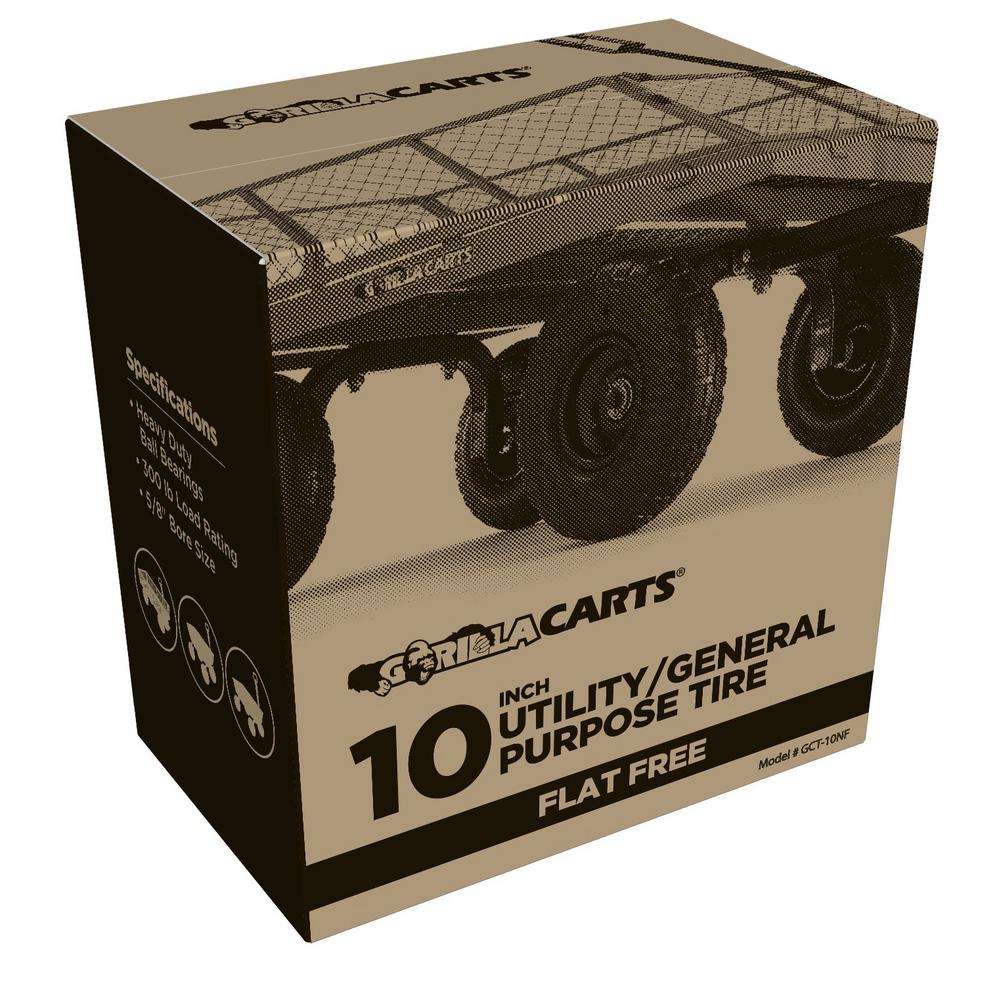 Gorilla Carts No Flat Replacement Tire (2 Pack) 10 in. Wheelbarrows