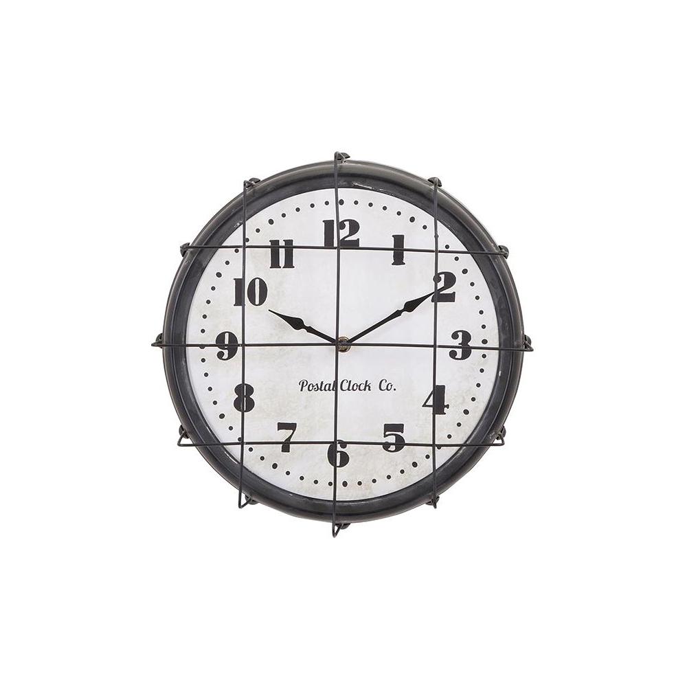 General Cage 12.75 in. x 12.75 in. Round Wrought Iron Wall Clock88681