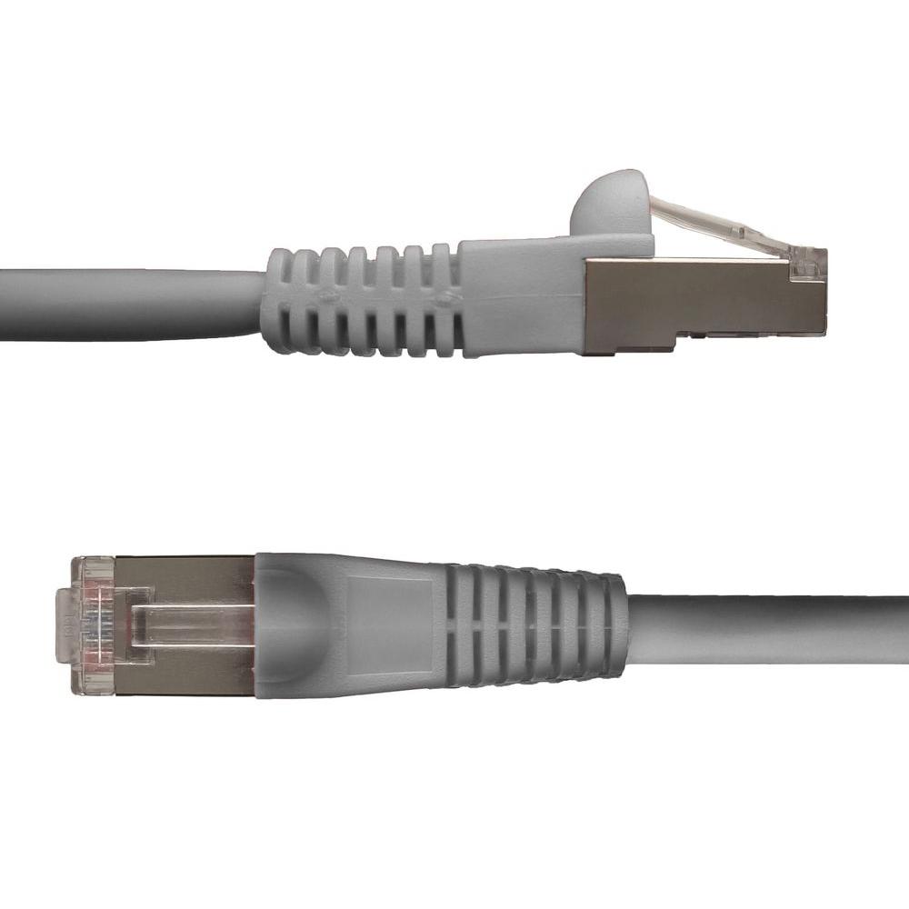 NTW 5 ft. Cat6 Snagless Shielded (STP) Network Patch Cable, Gray345S6005GY The Home Depot