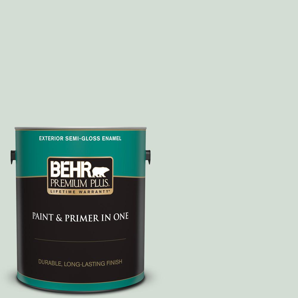 BEHR PREMIUM PLUS 1 gal. 700E2 Lime Light SemiGloss Enamel Exterior