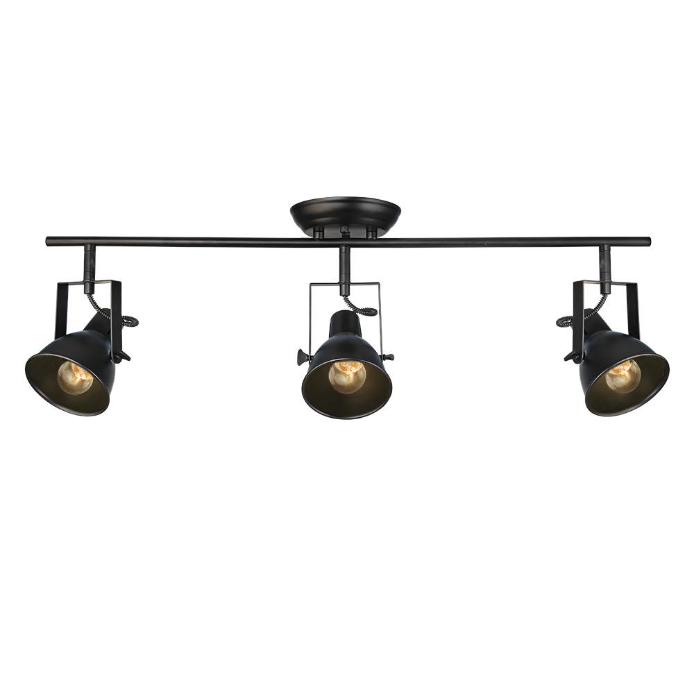 LNC 3Light Black Track Lighting KitA03159 The Home Depot