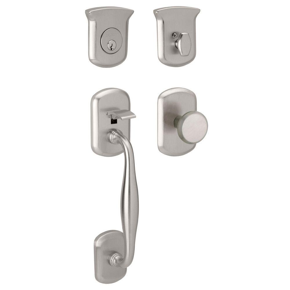 Baldwin Madison Double Cylinder Satin Nickel Door Handleset with