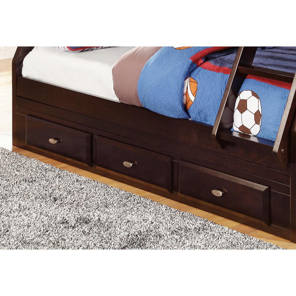 American Furniture Classics Espresso Twin Over Full Solid Pine