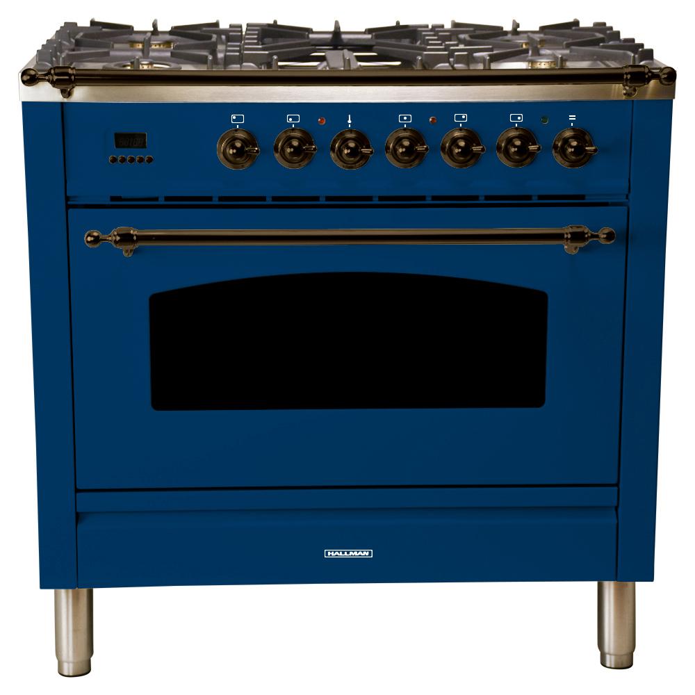 Hallman 36 In 3 55 Cu Ft Single Oven Italian Gas Range With Hallman 36 In 3 55 Cu Ft Single Oven
