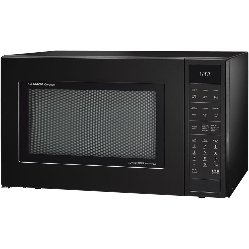 Sharp 1 5 Cu Ft Countertop Convection Microwave In Black Built