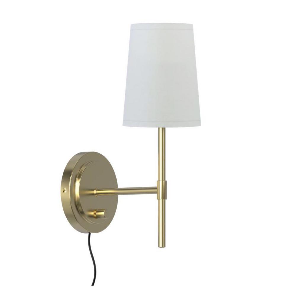 Hampton Bay Ridgeway 1-Light Brass Wall Sconce