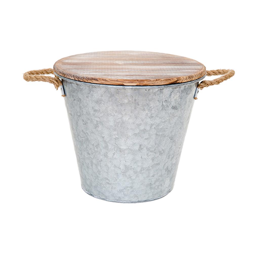 PATIO ESSENTIALS 132 oz. Citronella Galvanized Bucket Candle21309GSPK