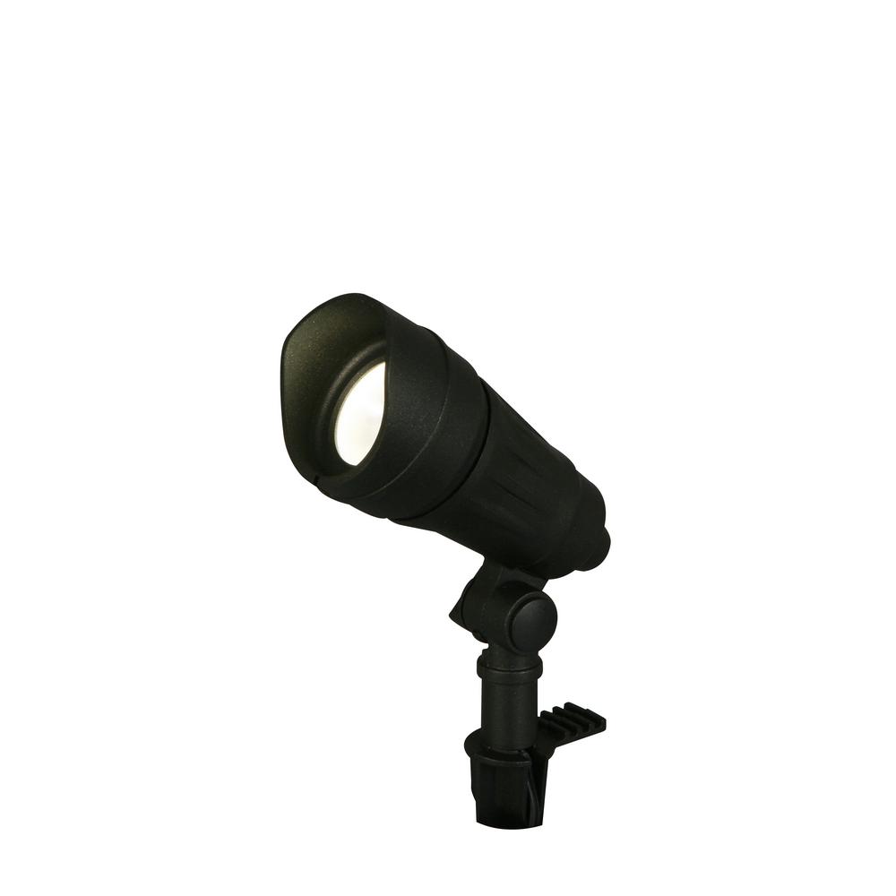 Hampton Bay 9 8 Watt Millennium Black Adjule Light Color Outdoor Integrated Led Landscape Spot