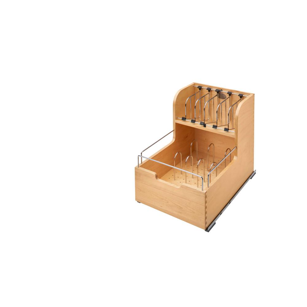 Rev A Shelf 18 88 In H X 14 5 W 21 56 D Wood Food Storage Container Organizer For Base Cabinets