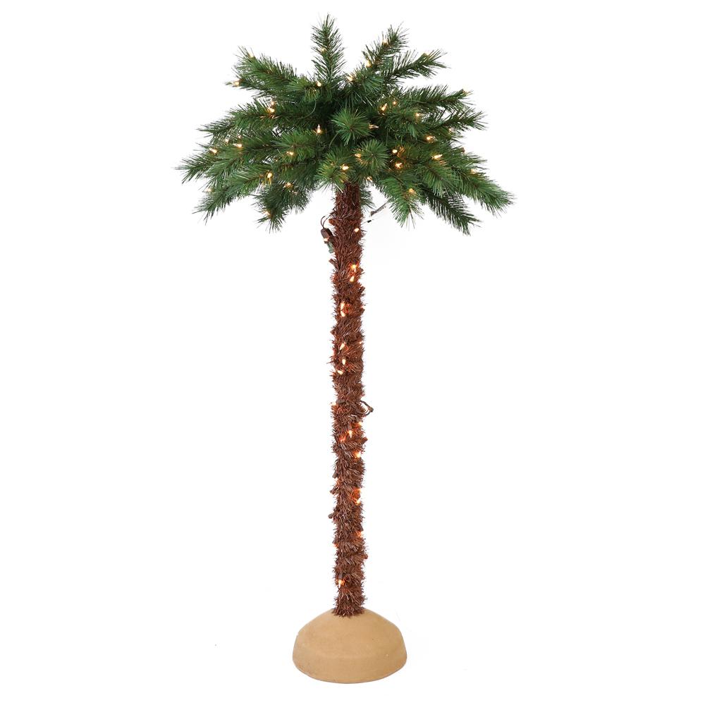 4 ft. Pre-Lit Artificial Palm Tree with 150 UL-Listed Lights