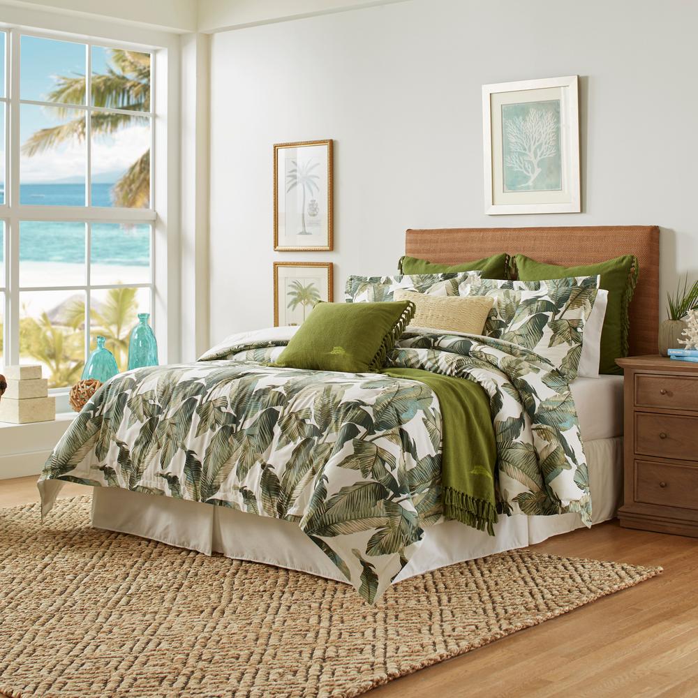 Tommy Bahama Palmiers 4-Piece Green Botanical Cotton King Comforter Set ...
