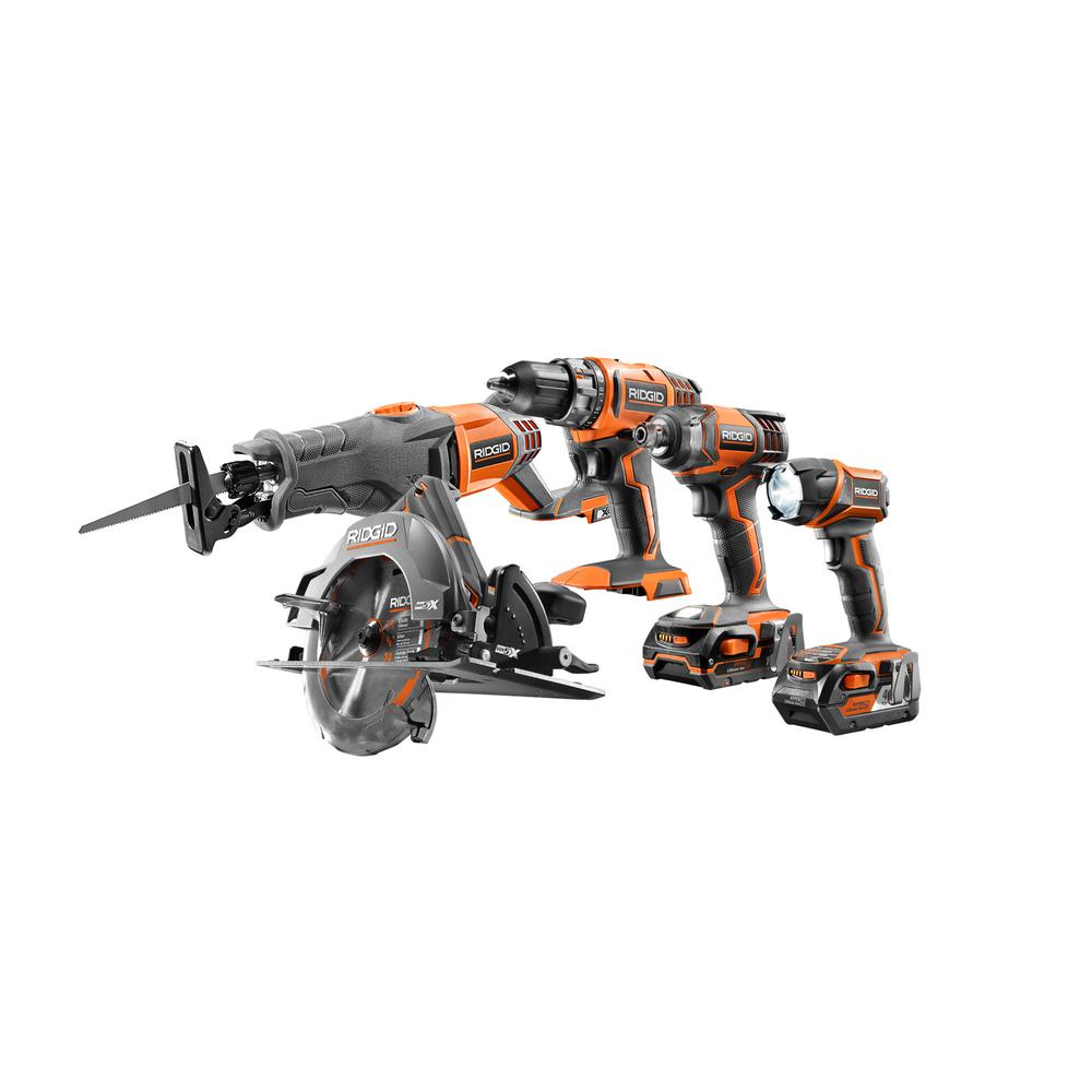 RIDGID Power Tool Combo Kits Power Tools The Home Depot