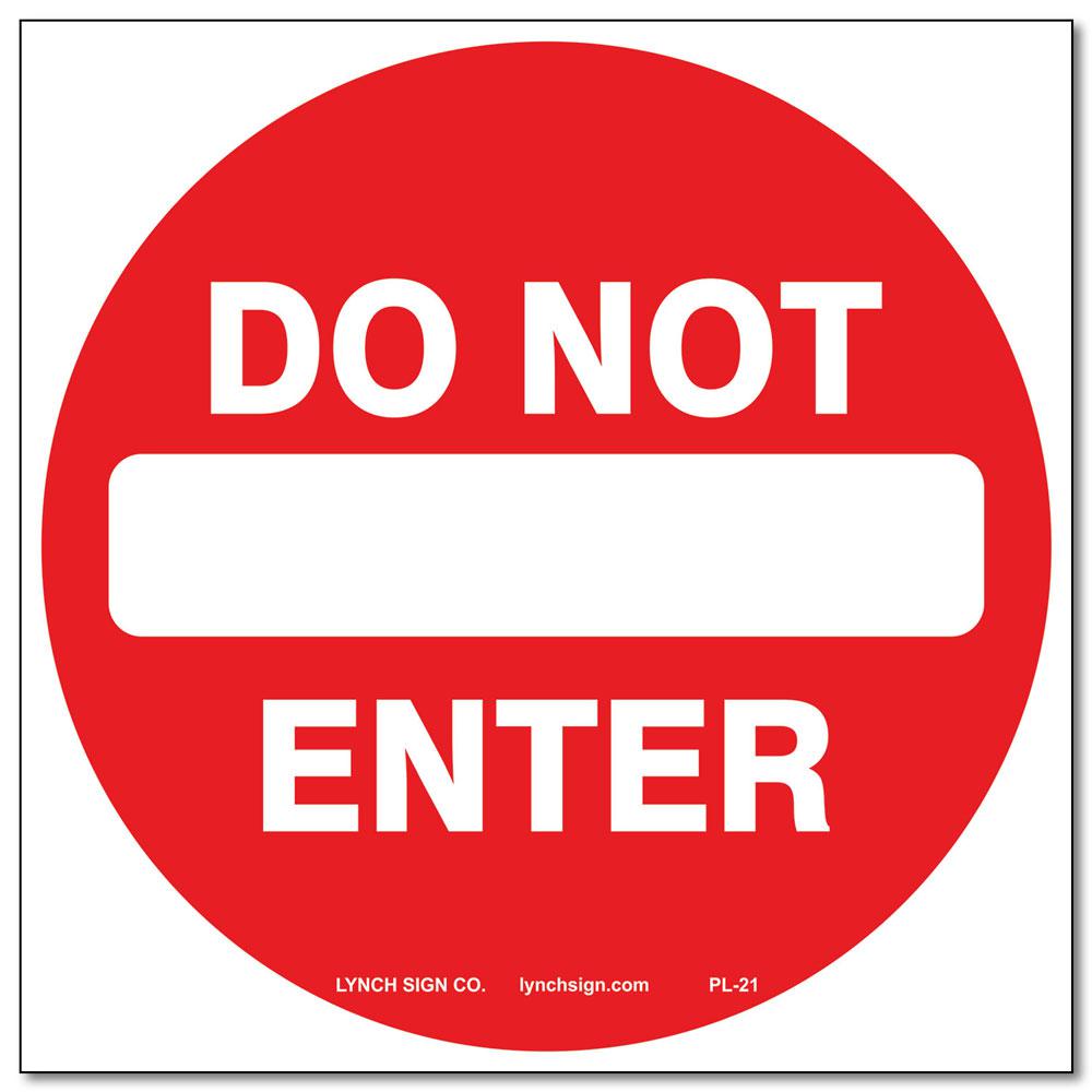 unbranded 12 in x 12 in do not enter sign printed on more durable