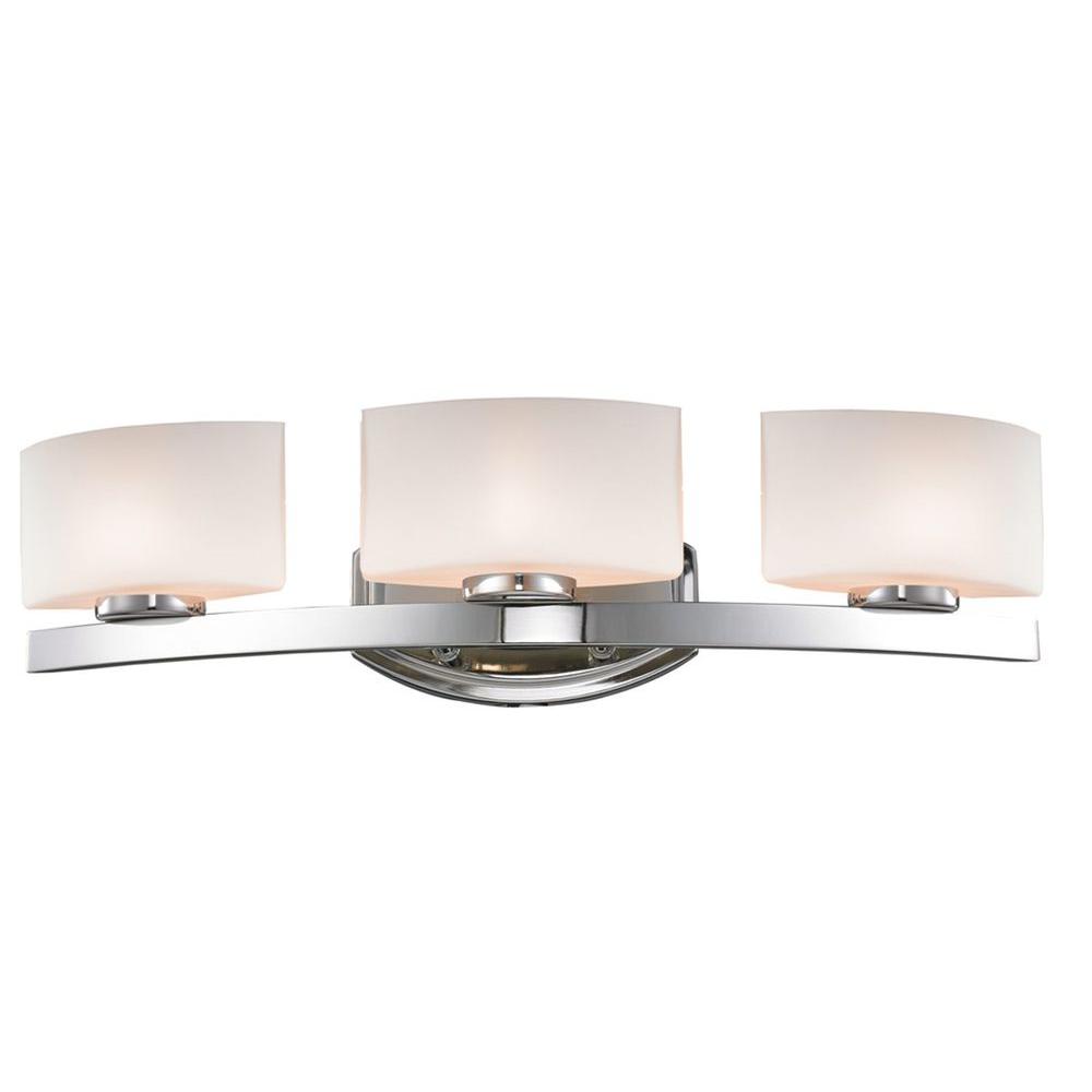 Ducrosa 3Light Chrome Bath Vanity LightCLIACG383301 The Home Depot
