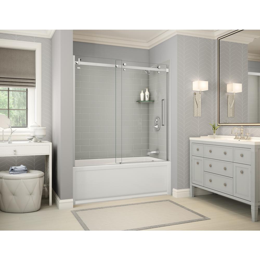 MAAX Utile Metro 32 in. x 60 in. x 81 in. Bath and Shower Combo in Soft ...