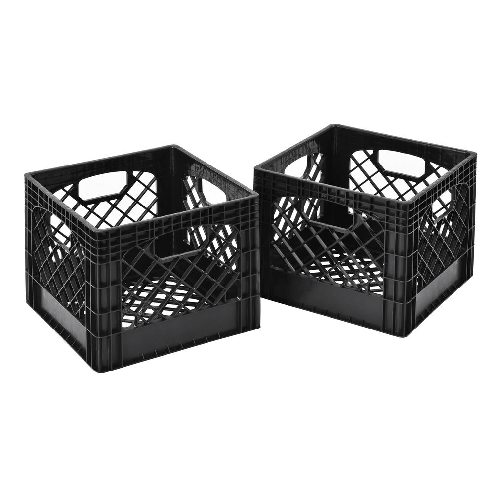 Muscle Rack 11 in. H x 13 in. W x 19 in. D Plastic Storage Milk Crate