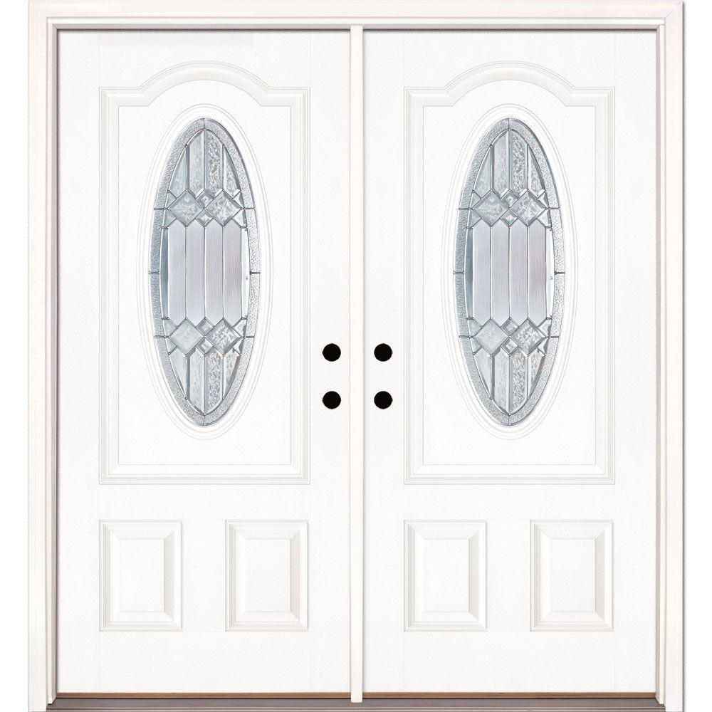 Feather River Doors 66 In X 81 625 In Mission Pointe Zinc 3 4