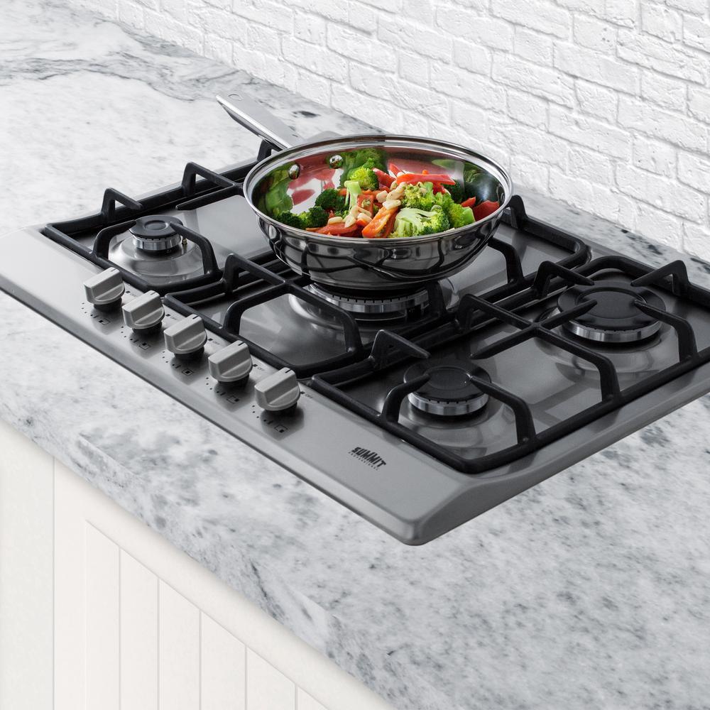 Summit Appliance 27 In Gas Cooktop In Stainless Steel With 5