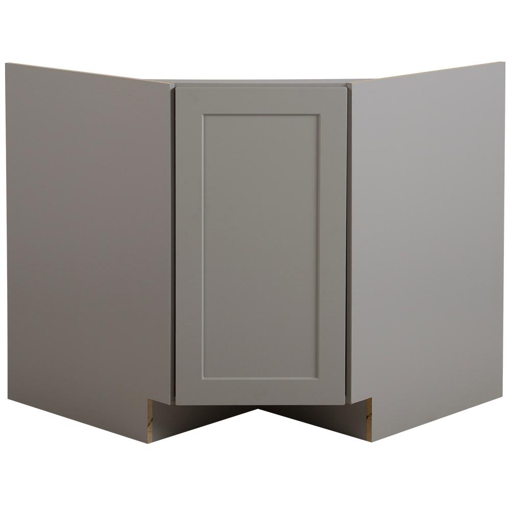 Particle Board Shaker Base Kitchen Cabinets The Cambridge Ready To Emble 36x34 5x24 5 In Corner Sink Base Cabinet