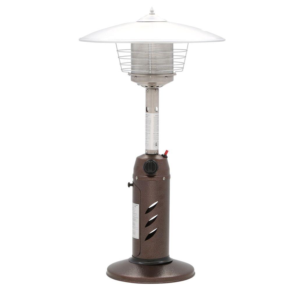 Hampton Bay 11,000 BTU Powder Coated Bronze Tabletop Propane Patio Heater by Hampton Bay