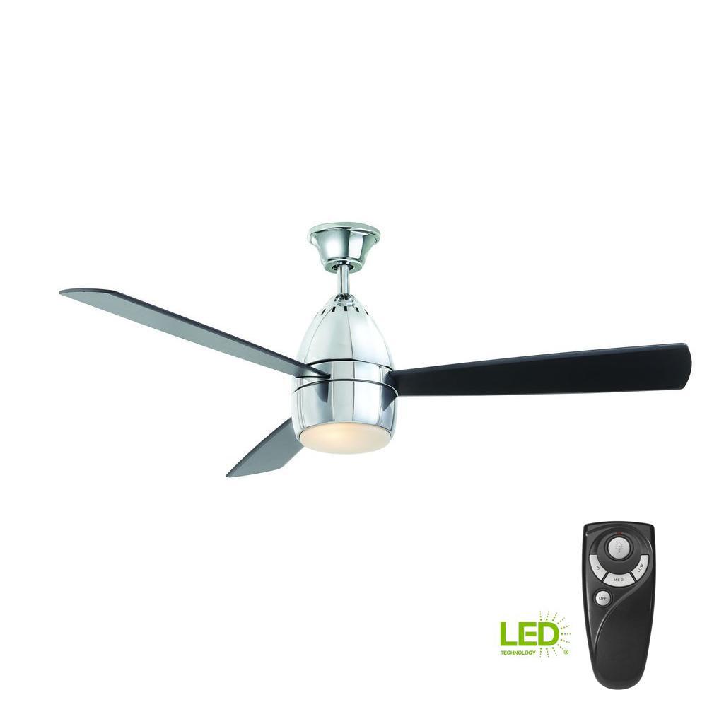 Details About Home Decorators Collection Ceiling Fan Nepal 52 Inch Led Indoor Chrome Light Kit