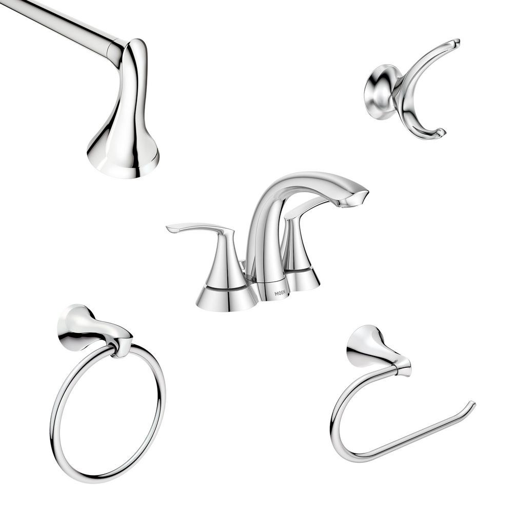 MOEN Darcy 4 in. Centerset 2Handle Bathroom Faucet with 4Piece Bath