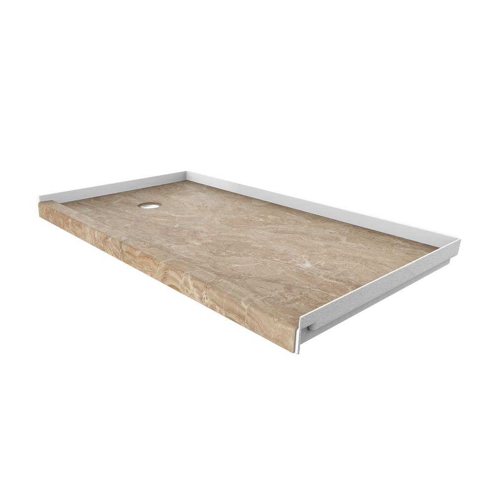 FlexStone 32 in. x 60 in. Single Threshold Shower Base with Left Hand
