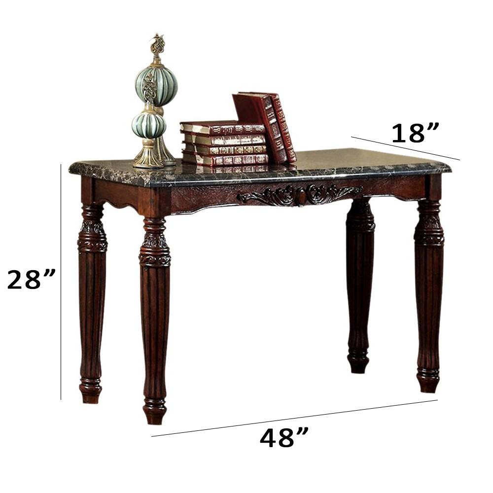 Benzara Espresso Brampton Traditional Style Sofa Table