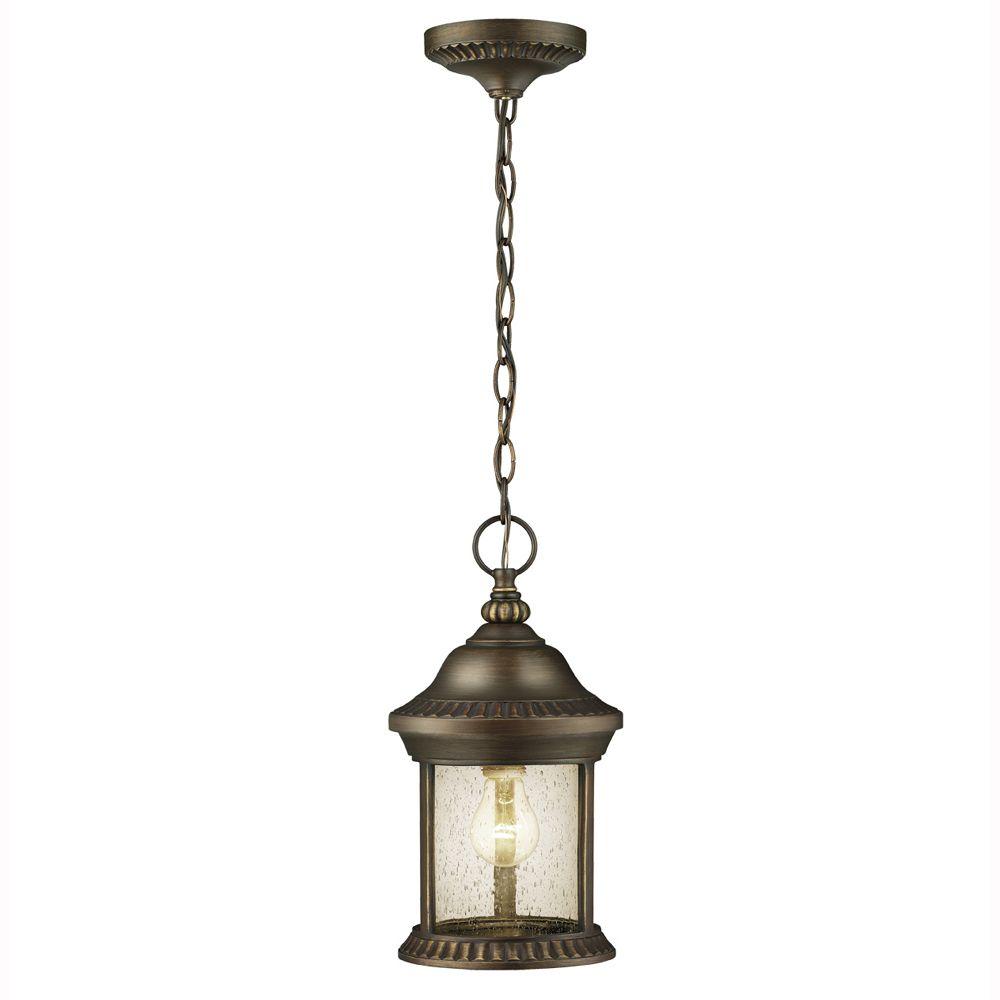 Hampton Bay Bronze Outdoor Pendants Hanging Lights Cambridge 1 Light Outdoor Es Bronze Hanging Lantern