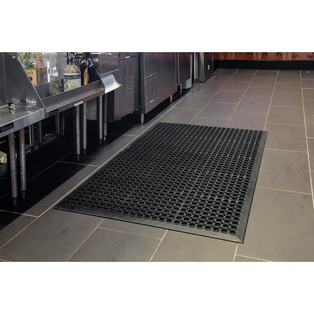 Comfort Mat Black 3 Ft X 5 Ft Rubber Kitchen Mat Cskm35bbk The