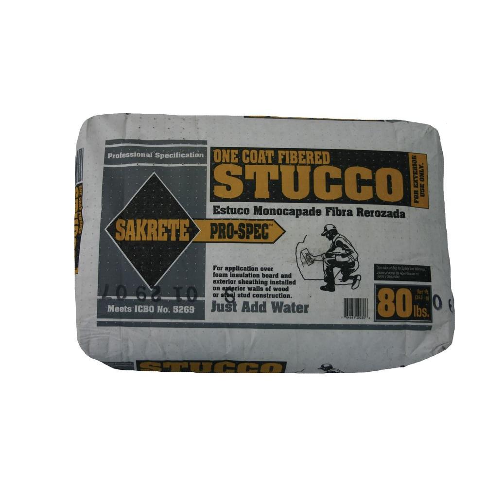 SAKRETE 80 lb. OneCoat Fibered Stucco100033439 The Home Depot