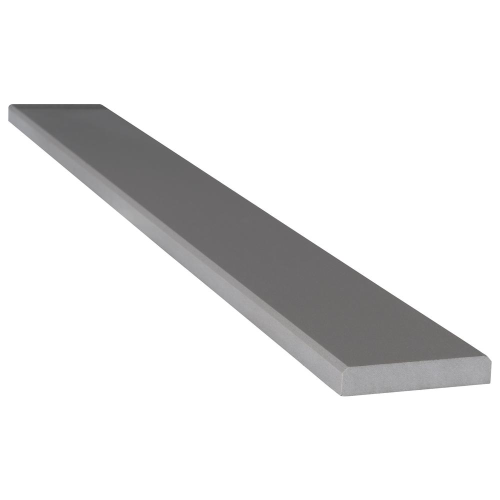 MSI Gray Double Bevelled 6 in. x 72 in. Engineered Marble Threshold