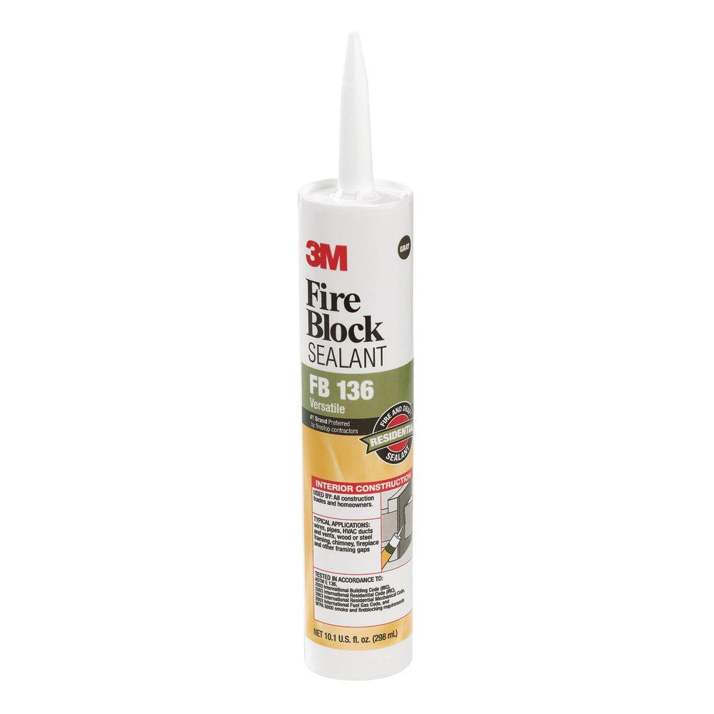 3m 10 1 Fl Oz Gray Fire Block Specialty Sealant Fb 136 The Home Depot